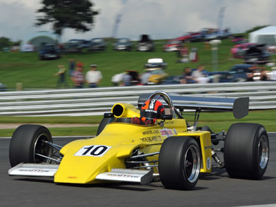 Darwin Smith in his father's March 722 at Oulton Park in August 2017, winning the opening heat of the 'Historic Gold Cup'. Copyright Simon Arron 2020. Used with permission.