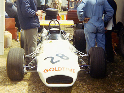 Andrea de Adamich's Brabham BT30-22 at Rouen in 1970. Copyright Gerard Barathieu. Used with permission.