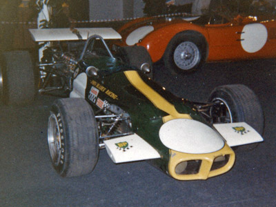 Johnny Blades' Lotus 59B on display at the Salon de la Voiture de Course in Paris in March 1970. Copyright Gerard Barathieu 2020. Used with permission.