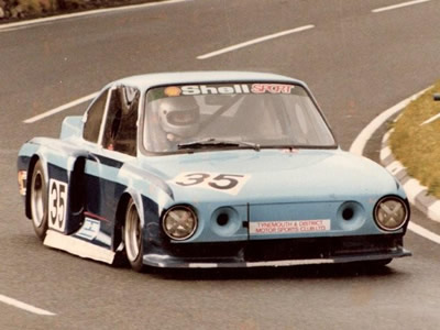 Don Bewick in the Chevron-based Skoda at Creg-ny-Baa on the Longton & District Motor Club's Isle of Man hillclimb - probably in 1982. Copyright Don Bewick 2009 . Used with permission.