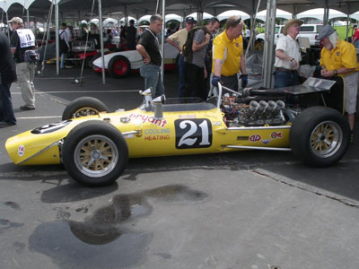 The fully restored 1967 Vollstedt #21 car at Indianapolis in 2016. Copyright Ian Blackwell 2016. Used with permission.