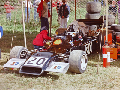 Chris Featherstone's McRae GM1 at Sandown Park in 1978. Copyright Peter Brennan 2021. Used with permission.