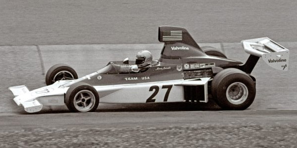 Mario Andretti in the Parnelli VPJ4 in the Karussell at the Nürburgring during the 1975 German Grand Prix. Copyright Frans van de Camp, <a href='https://camp-archives.com'>CAMP-ARCHIVES.com</a> 2020. Used with permission.
