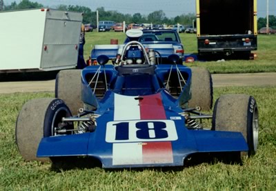 Steve Pieper's Lola T300 HU7 sitting in the paddock at Mid-Ohio 1973. Copyright Terry Capps 2013. Used with permission.