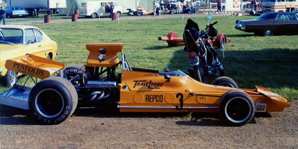 The Matich A51 in the paddock at Mid-Ohio in 1973. Copyright Terry Capps 2013. Used with permission.