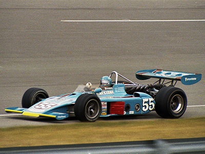 Lee Kunzman in the Cobre Tire 1973 Eagle at Michigan in September 1973. Copyright Paul Castagnoli 2020. Used with permission.