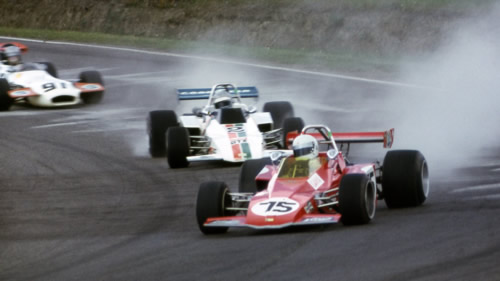 1973 non-champion Allan Lader holds off Craig Hill in their Brabham BT40s.  Copyright owned by the Canadian Motorsport Hall of Fame.  Used with permission.