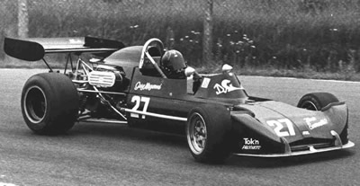 Gary Magwood in his March 73B, seen here with a Ford BDA engine, so this is presumably Sanair in July 1974. Copyright owned by the Northern Alberta Sports Car Club. Used with permission.