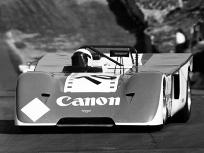 John Burton in his Chevron B19 chassis 71-10 at Brands Hatch on 30 Aug 1971. Copyright Peter Collins 2009. Used with permission.