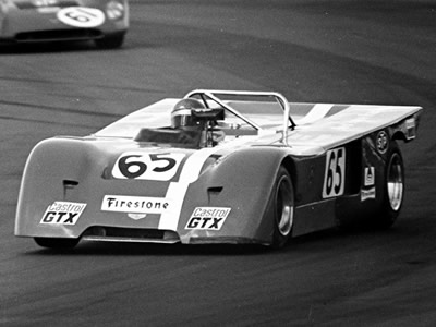 John Hine in his short-lived B19 chassis 71-25 at Brands Hatch on 30 Aug 1971. Copyright Peter Collins 2009. Used with permission.