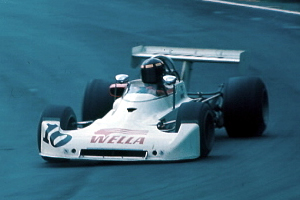 Ted Wentz in his original white Lola T360 HU7, later replaced by the black development T360.  Wentz won the Southern Organs title using these two cars.  Copyright Alan Cox 2009.  Used with permission.