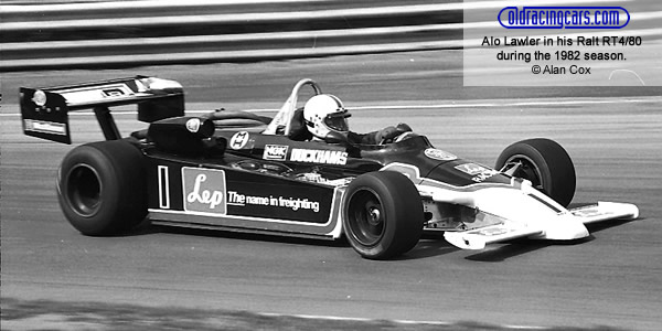 Alo Lawler in his Ralt RT4 in 1982.  Copyright Alan Cox 2010.  Used with permission.