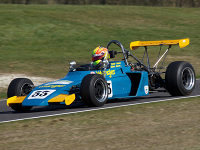 Andy and Mike Jones' Brabham BT38C at Cadwell Park in April 2013. Licenced by Mark Benson under Creative Commons licence Attribution-ShareAlike 2.0 Generic (CC BY-SA 2.0). Original image has been cropped.