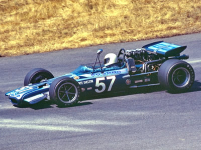 Monte Shelton in his 1969 Eagle Formula A at the USAC Road Racing event at Seattle in August 1971. Copyright Jim Culp 2017. Used with permission.