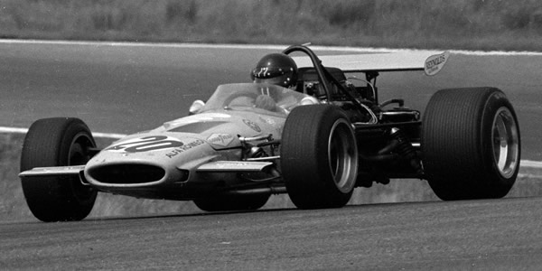 Andrea de Adamich in the McLaren M14D during practice for the 1970 German GP. Copyright Jim Culp 2017. Used with permission.