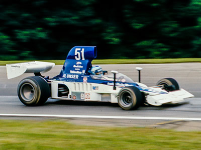 Al Unser in his Lola T332 at Mid-Ohio in 1976. Copyright Richard Deming 2016. Used with permission.