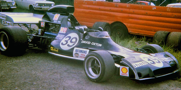 David Oxton's Begg FM5 rests in the paddock at the July 1973 Mallory Park race. Copyright Stuart Dent 2004. Used with permission.