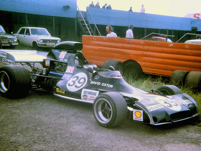 David Oxton's Begg FM5 rests in the paddock at the July 1973 Mallory Park race.  Copyright Stuart Dent 2004.  Used with permission.