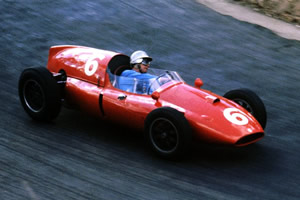 Bib Stillwell in his ex-Brabham Cooper Mk IV 'T51' at Bathurst Easter 1961.  Copyright John Ellacott 2008.  Used with permission.