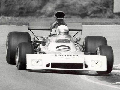 Jody Scheckter in the Trojan T101 in 1973. Copyright Jerry Entin 2002. Used with permission.