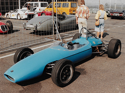 A Brabham BT10 with chassis plate 'F2-9-64' in the paddock at the Oldtimer Grand Prix in the 1980s. Copyright Ted Walker 2019. Used with permission.