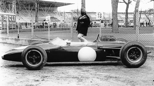 The prototype BT10 poses for the camera at Pau at the beginning of 1964. Copyright Ted Walker 2013. Used with permission.