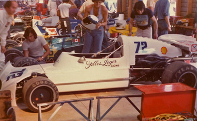 The March 74B of Gilles Leger at Mosport Park in 1974. Copyright Peter Viccary (<a href='http://www.gladiatorroadracing.ca/' target='_blank'>gladiatorroadracing.ca</a>) 2021. Used with permission.