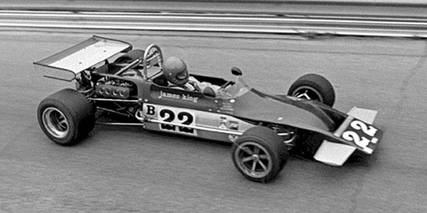 James King in his March 71BM at Lake Garnett in 1972. Copyright David Hutson 2009.  Used with permission.