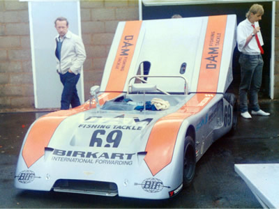 Chris Aylett's Chevron B19 at Silverstone in June 1985. Copyright Jeremy Jackson 2009. Used with permission.