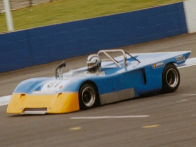 John Burton in his Chevron B19 at Silverstone in July 1993. Copyright Jeremy Jackson 2009. Used with permission.