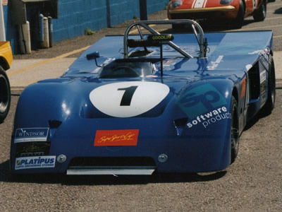 Paul Ingram's Chevron B19 at Donington Park in May 1997. Copyright Jeremy Jackson 2009. Used with permission.
