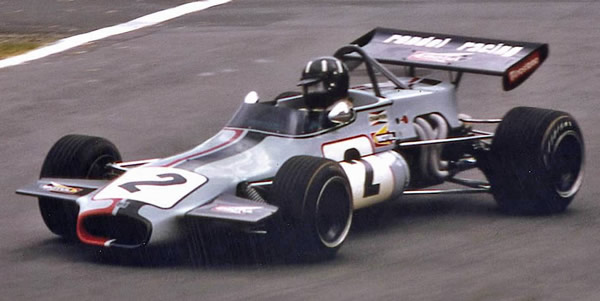 Graham Hill approaching South Tower at Crystal Palace in 1971. Copyright Steve Jupp 2006. Used with permission.