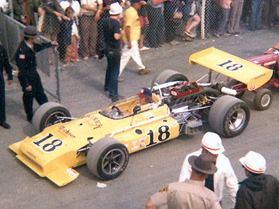 Swede Savage's Brabham BT32 at Pocono in July 1972. Copyright Jim Knerr 2020. Used with permission.