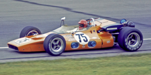 Carl Williams at Indy in 1970 in the McLaren M15A. Copyright Kenneth Lawrence 2010. Used with permission.