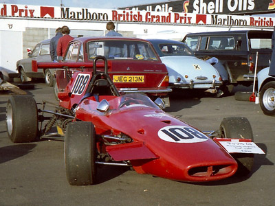 John Bryning's Monoposto Jovis at Silverstone in October 1983. Copyright Keith Lewcock 2019. Used with permission.