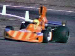 This rather fuzzy picture of a 74A at Silverstone in 1974 shows the original Dempster livery.  Presumably Wilds in 74A/1 during the 6 April race.  Copyright Simon Lewis 2004.  Used with permission.