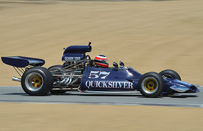 Jim Stengel in his McRae GM1 in Quicksilver livery at Monterey in August 2015. Copyright Randy Lloyd 2017. Used with permission.