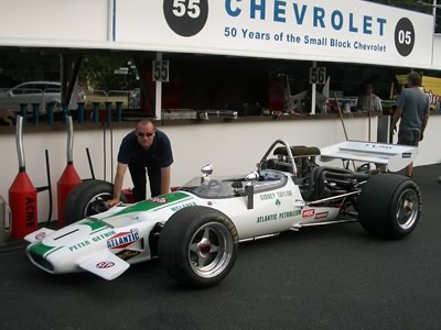 Mark Longmore's McLaren M10B at Goodwood in 2005. Copyright Mark Longmore 2007. Used with permission.