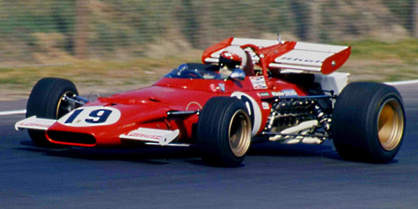 Clay Regazzoni in his Ferrari 312b at the 1970 Canadian Grand Prix. Copyright Norm MacLeod 2017. Used with permission.