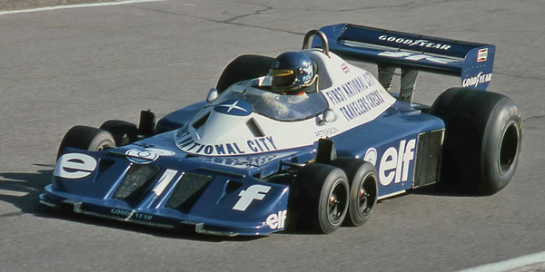 Ronnie Peterson in the Tyrrell P34 at the Canadian GP in 1977. Copyright Norm MacLeod 2017. Used with permission.