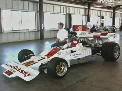 Todd Reiners' Lola T332 being driven by Tom Dwyer in California in June 2015. Copyright Matt Moore 2016. Used with permission.