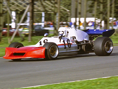 Stewart Robb in his Falconer-bodied Brabham BT38/40 at Ingliston's South Stand in 1978. Copyright Iain Nicolson 2021. Used with permission.