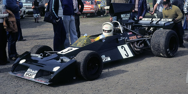 Kevin Bartlett with the Brabham BT43 at Sandown Park in February 1979. Copyright oldracephotos.com/Neil Hammond 2012. Used with permission.