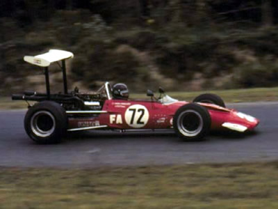 Either Fred Phillips or Ron Grable in Phillips' Surtees TS5 at Lime Rock in 1970. Copyright Autosports Marketing Associates and Bill Oursler 2001. Used with permission.