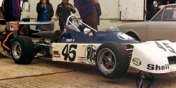Terry Perkins' Ralt RT1, seen here at Silverstone.  Copyright Alan Raine.  Used with permission.