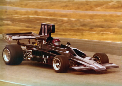 Floyd Sable driving his T300 with T332 bodywork at Riverside in 1974 or 1975. Copyright Floyd Sable 2016. Used with permission.