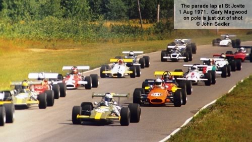 The parade lap at St Jovite 1 Aug 1971. Copyright John Sadler 2011. Used with permission. The parade lap at St Jovite 1 Aug 1971. Copyright John Sadler 2011. Used with permission.