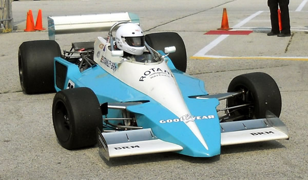 In 2014, Brian Blaine brought the BRM P207 to the Historic Grand Prix event at Road America. It set the slowest time in practice and the engine failed on the way to the start. Copyright Tom Schultz 2017. Used with permission. In 2014, Brian Blaine brought the BRM P207 to the Historic Grand Prix event at Road America. It set the slowest time in practice and the engine failed on the way to the start. Copyright Tom Schultz 2017. Used with permission.