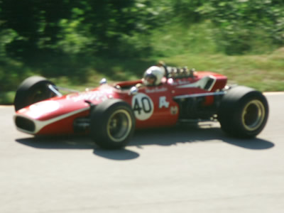 Hank Candler in the Badger 200 at Road America in 1968. Copyright Tom Schultz 2006. Used with permission.
