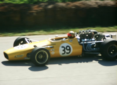 John Gunn in the Badger 200 at Road America in 1968. Copyright Tom Schultz 2006. Used with permission.